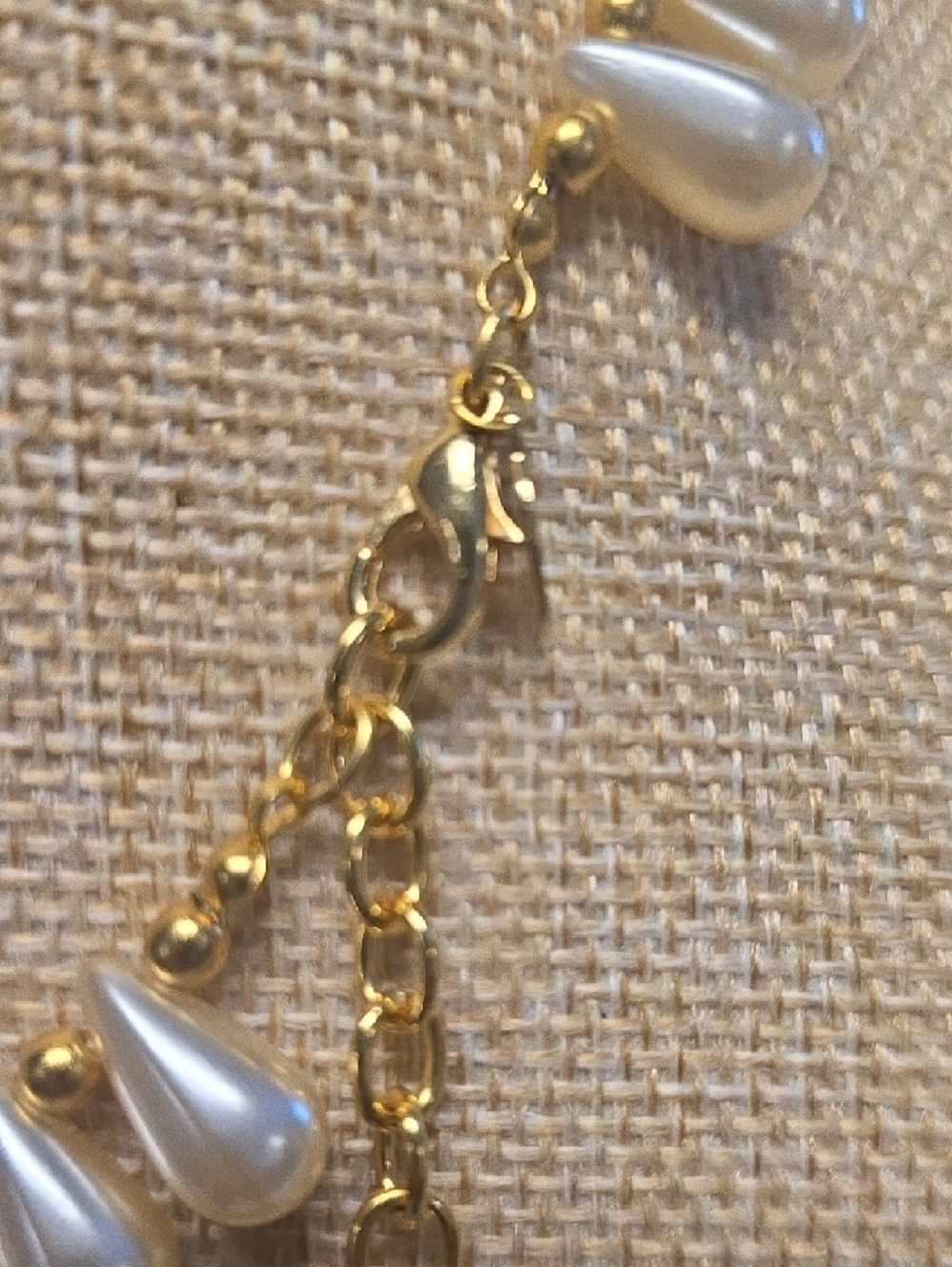Joan Rivers Lustrous Faux Pearl Teardrop Necklace with Gold Tone Bead Accents - Picture 4 of 12